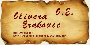Olivera Eraković vizit kartica